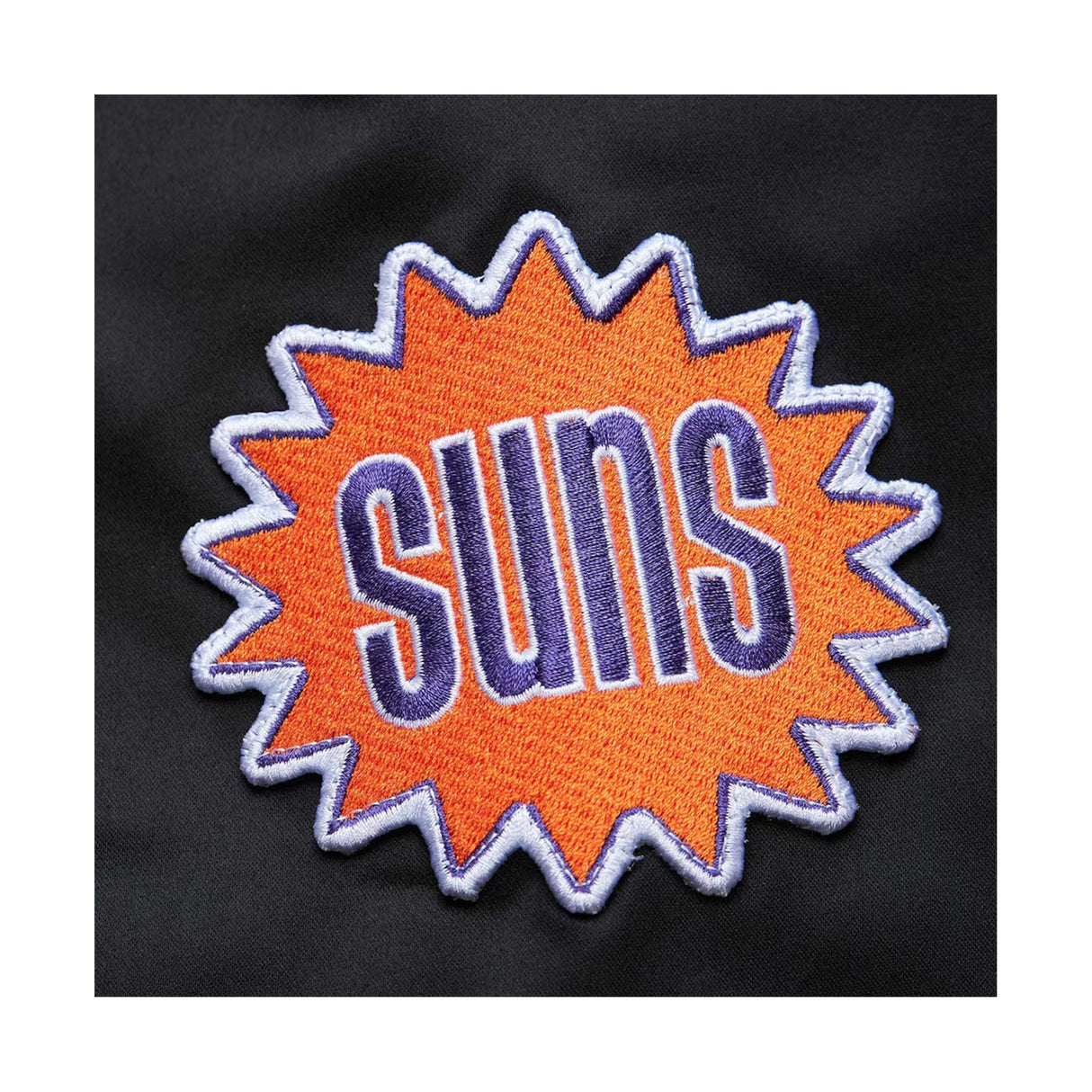 Phoenix Suns Black Hardwood Classics Vintage Logo Black Full - Zip Bomber Jacket - Mitchell & Ness - 22030322601
