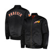 Phoenix Suns Black Hardwood Classics Vintage Logo Black Full - Zip Bomber Jacket - Mitchell & Ness - 22030322601