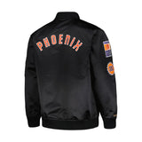 Phoenix Suns Black Hardwood Classics Vintage Logo Black Full - Zip Bomber Jacket - Mitchell & Ness - 22030322601