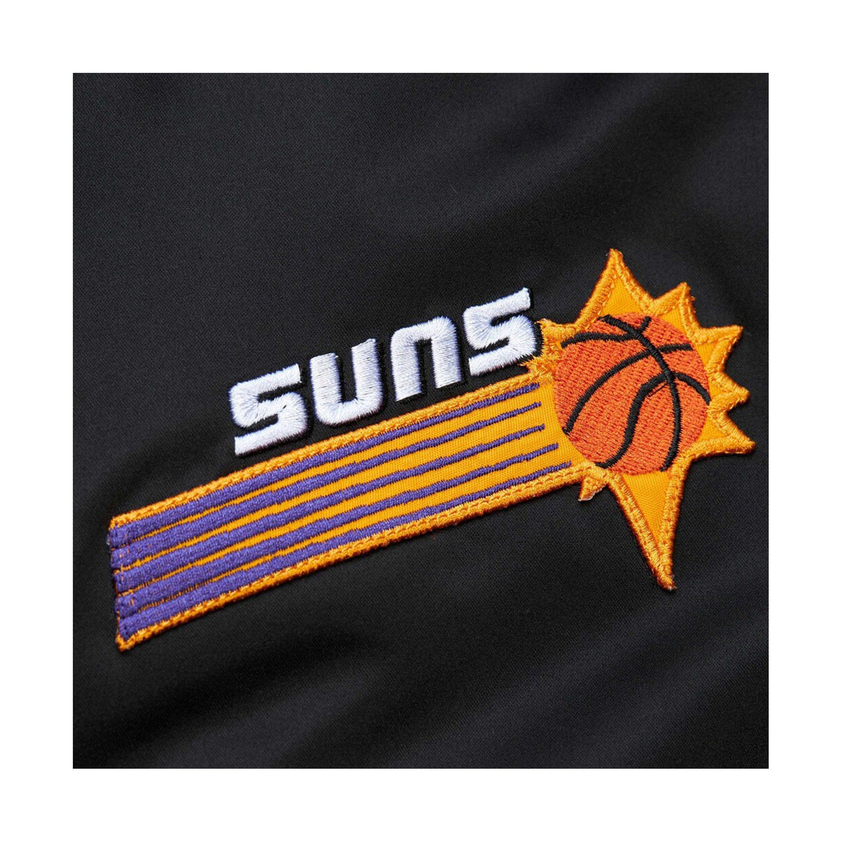 Phoenix Suns Black Hardwood Classics Vintage Logo Black Full - Zip Bomber Jacket - Mitchell & Ness - 22030322601
