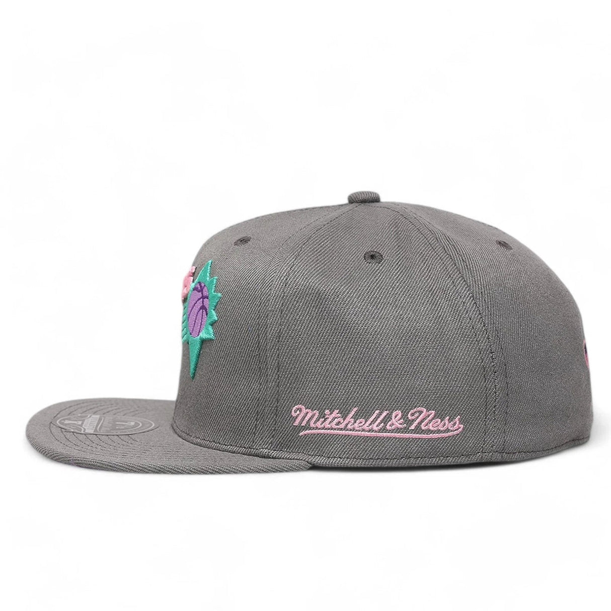 Phoenix Suns Gray Hardwood Classics 25th Anniversary Fitted Hat - Mitchell & Ness - 