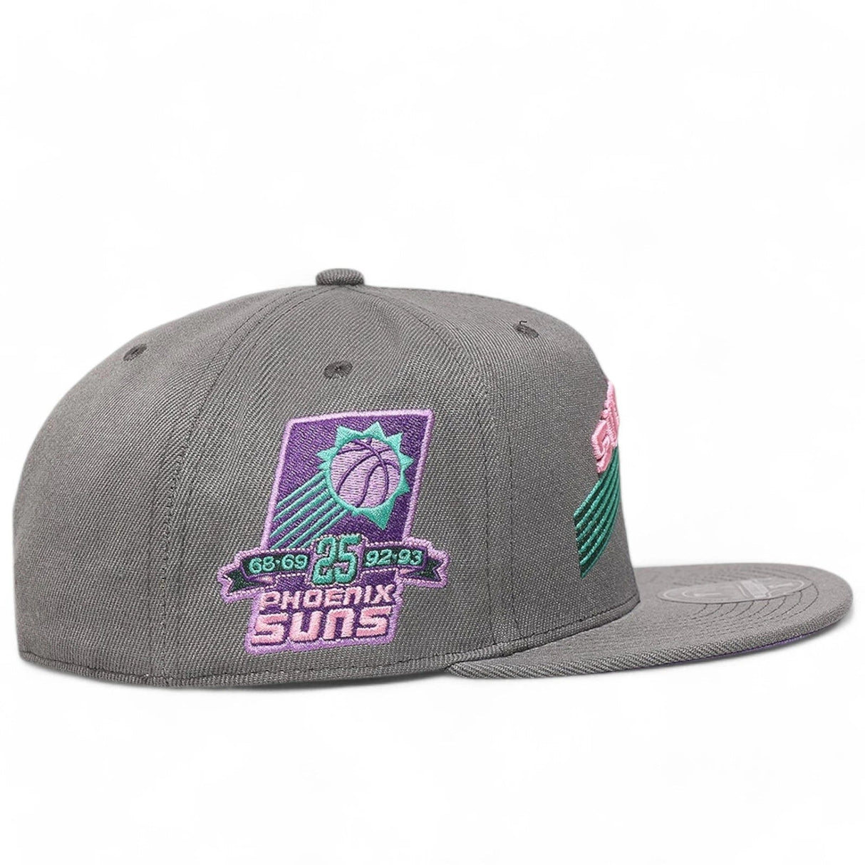 Phoenix Suns Gray Hardwood Classics 25th Anniversary Fitted Hat - Mitchell & Ness - 