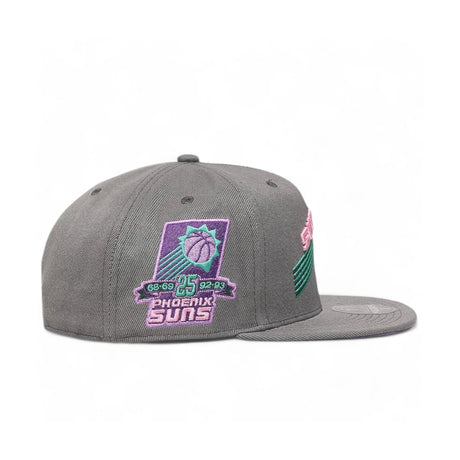Phoenix Suns Gray Hardwood Classics 25th Anniversary Fitted Hat - Mitchell & Ness - 31002201