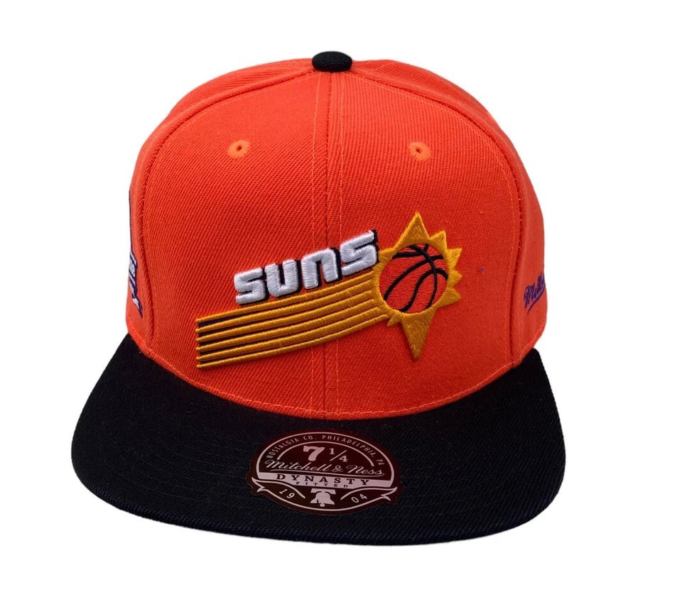 Phoenix Suns Orange/Black Hardwood Classics Dynasty Fitted Hat - Mitchell & Ness - 