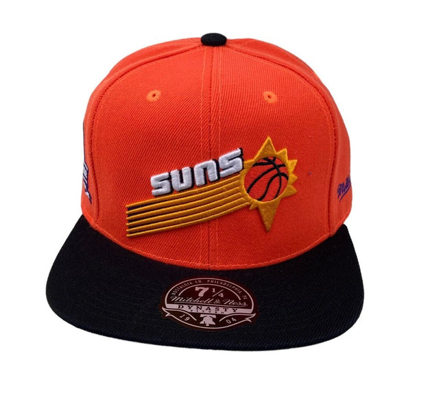 Phoenix Suns Orange/Black Hardwood Classics Dynasty Fitted Hat - Mitchell & Ness - 