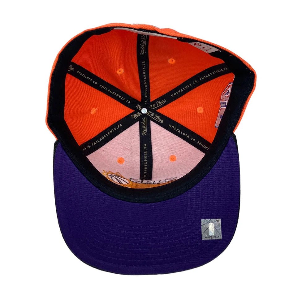 Phoenix Suns Orange/Black Hardwood Classics Dynasty Fitted Hat - Mitchell & Ness - 