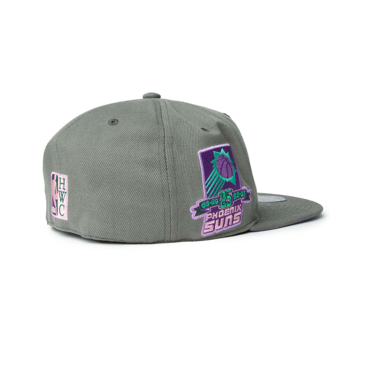 Phoenix Suns Silver Classic Fitted Hat - Mitchell & Ness - 