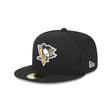 Pittsburgh Penguins Team Black 59FIFTY Fitted Hat - New Era - 23500532101