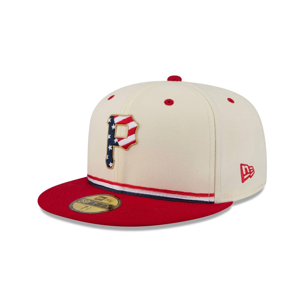 Pittsburgh Pirates Independence Day 2026 Cream Red 59FIFTY Fitted Hat - New Era - 37090342101