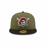 Pittsburgh Pirates Roberto Clemente Patch Olive & Black "Field Issue" 59FIFTY Fitted Hat - New Era - 