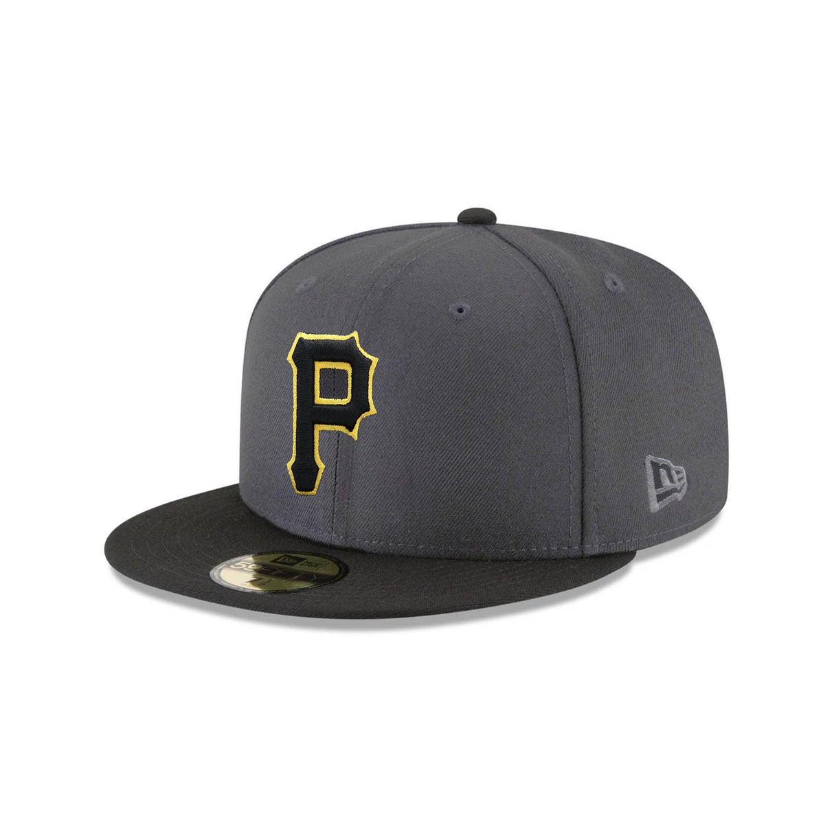 Pittsburgh Pirates Yellow Outline 59FIFTY Fitted - Charcoal & Black - New Era - 