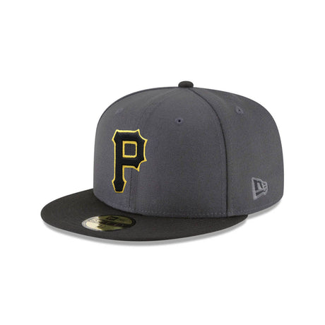 Pittsburgh Pirates Yellow Outline 59FIFTY Fitted - Charcoal & Black - New Era - 