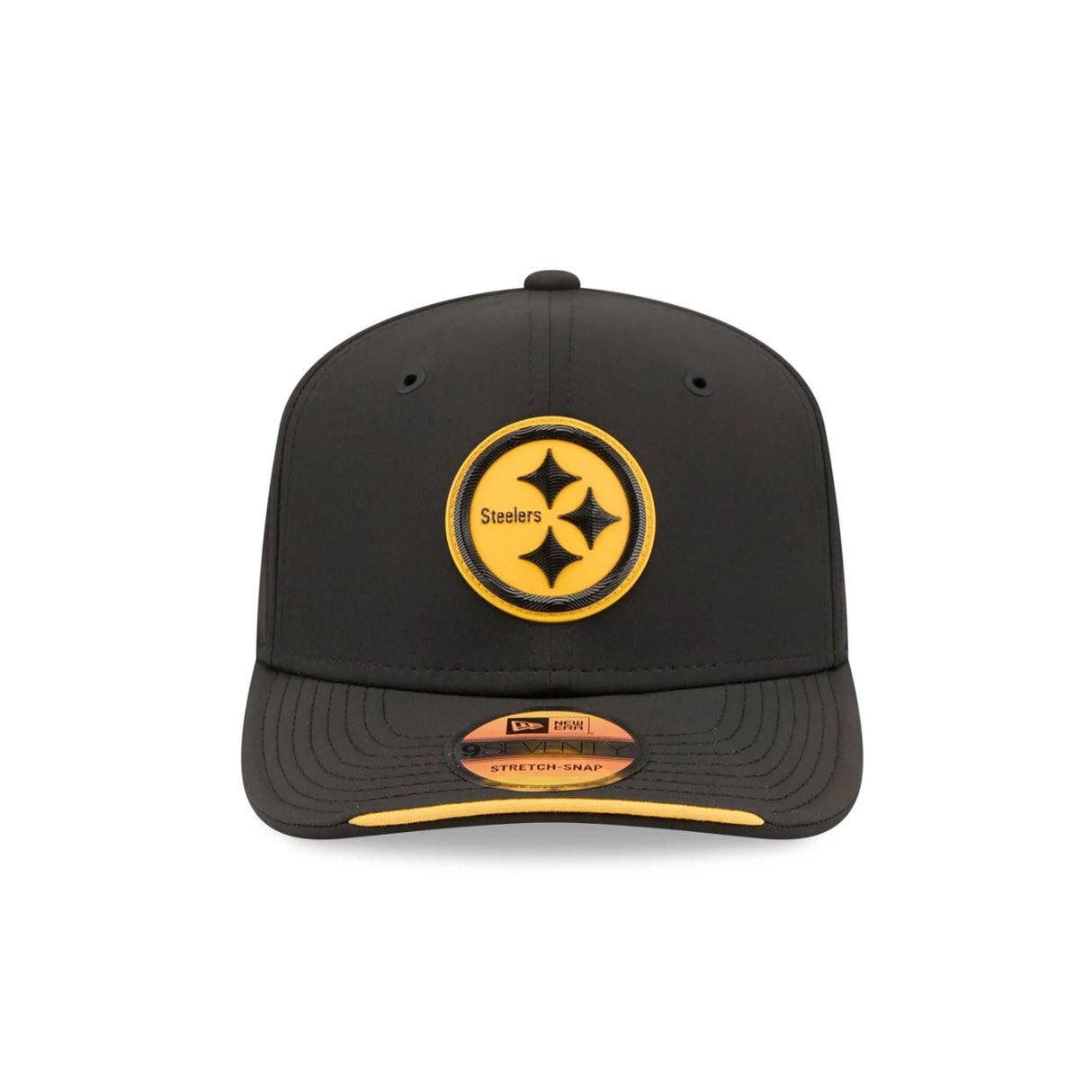 Pittsburgh Steelers 2026 NFL Sideline Collection Black 9SEVENTY Stretch-Snap Hat - New Era - 23850512901