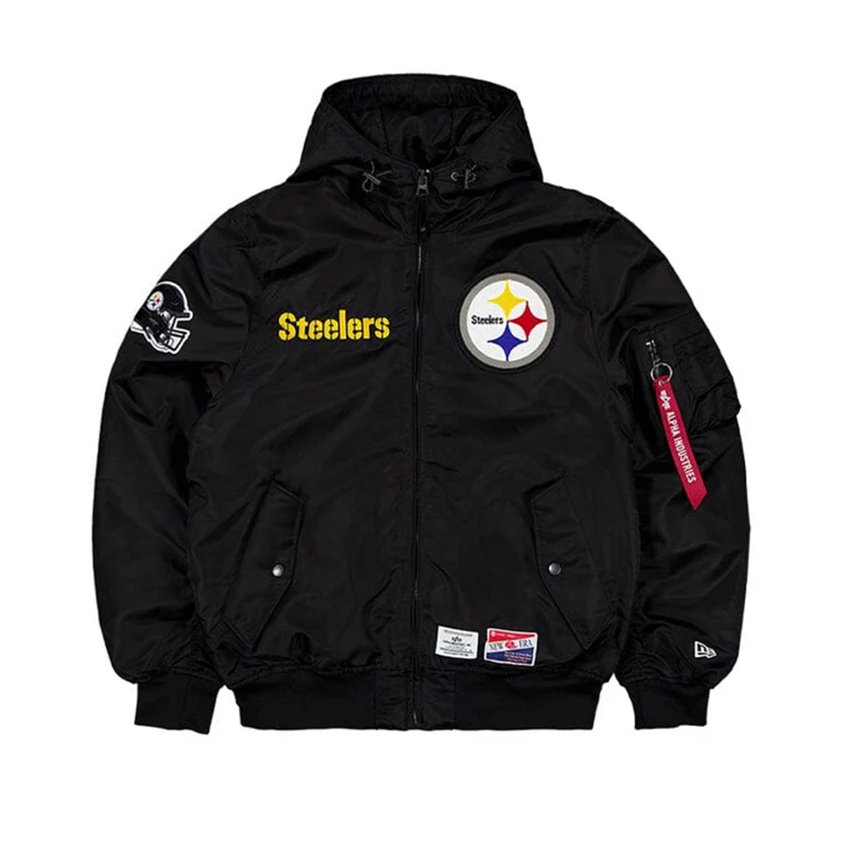 Pittsburgh Steelers Alpha Industries Black MA-1 Bomber Jacket - New Era - 9230380112901