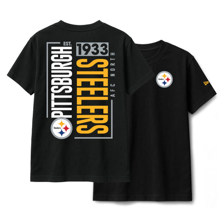 Pittsburgh Steelers Black New Era 2 - Hit Boxy T-Shirt - New Era - 