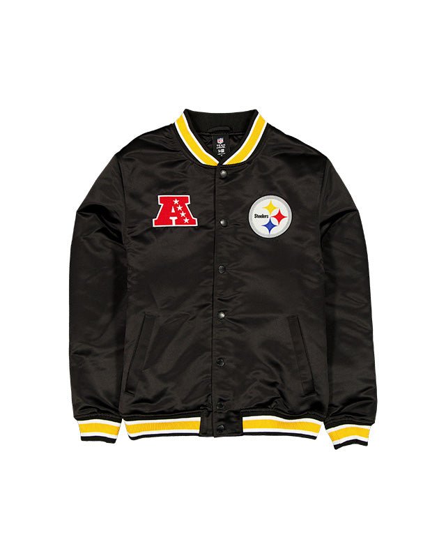Pittsburgh Steelers Black Satin Classics Jacket - New Era - 