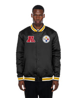 Pittsburgh Steelers Black Satin Classics Jacket - New Era - 