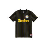 Pittsburgh Steelers Black & Yellow Pinstripe New Era Throwback T-Shirt - New Era - 