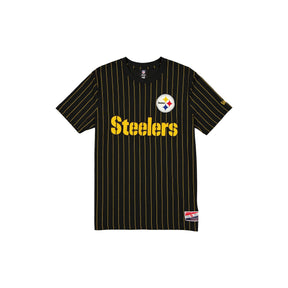 Pittsburgh Steelers Black & Yellow Pinstripe New Era Throwback T-Shirt - New Era - 