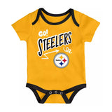 Pittsburgh Steelers Infant All Day Play 3 - Piece Bodysuit Set - NFL - 24330112901