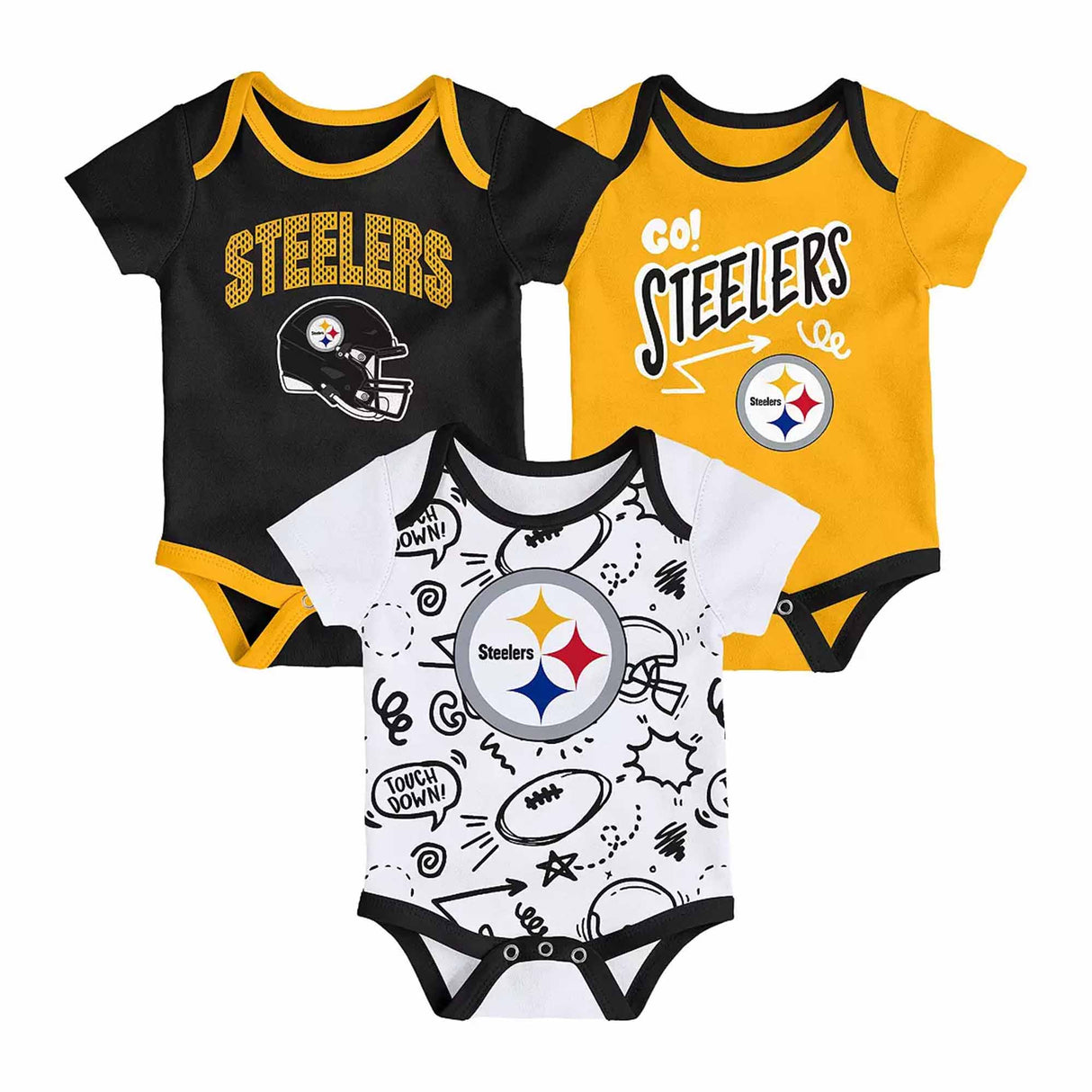 Pittsburgh Steelers Infant All Day Play 3 - Piece Bodysuit Set - NFL - 24330112901