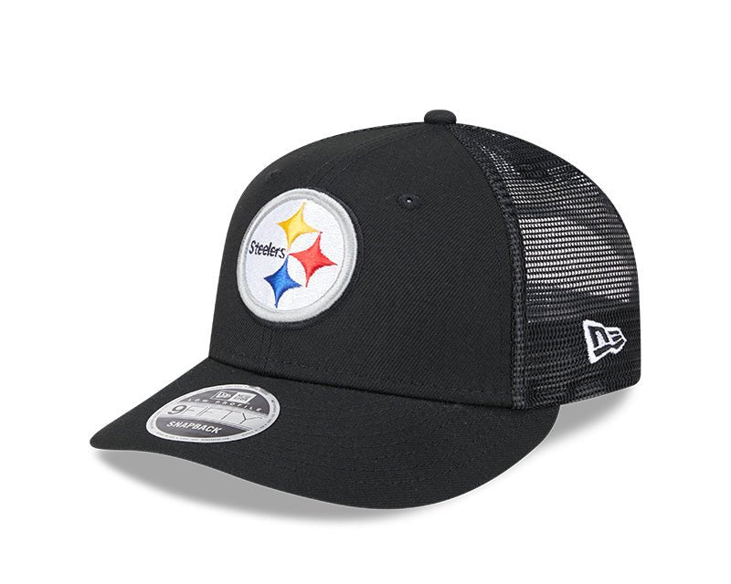 Pittsburgh Steelers Logo Black 9FIFTY Snapback Trucker Hat - New Era - 23850212901