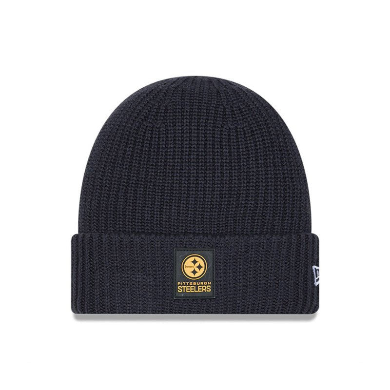 Pittsburgh Steelers Navy Cuffed Knit Beanie - New Era - 