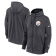 Pittsburgh Steelers Nike Anthracite Primetime Club Full - Zip Hoodie - Nike - 