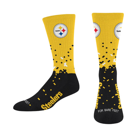 Pittsburgh Steelers Spray Zone Crew Socks - For Bare Feet - 155801127