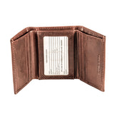 Pittsburgh Steelers, Tri-Fold Wallet, Brown, CH, 100% Genuine Leather - EG Collective - 801946048367