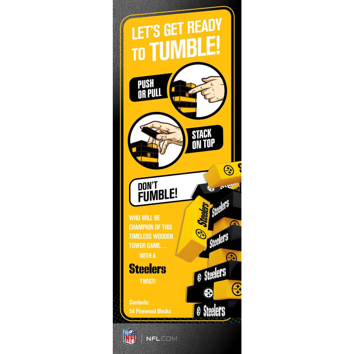 Pittsburgh Steelers Tumble Tower - MasterPieces Puzzle Company INC - 705988017094