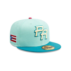 Puerto Rico Federations On Field Mint Turquoise 59FIFTY Fitted Hat - New Era - 23860271601