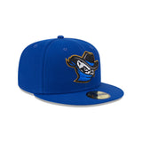 Quad Cities River Bandits Alternate Logo Blue 59FIFTY Fitted Hat - New Era - 232605426156
