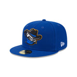 Quad Cities River Bandits Alternate Logo Blue 59FIFTY Fitted Hat - New Era - 232605426156