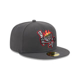 Rancho Cucamonga Quakes Theme Night Gray 59FIFTY Fitted Hat - New Era - 23464111101