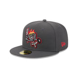 Rancho Cucamonga Quakes Theme Night Gray 59FIFTY Fitted Hat - New Era - 23464111101