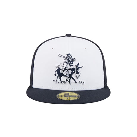 Reno Aces Black/White Donkey Rider Theme Night Fitted Hat - New Era - 