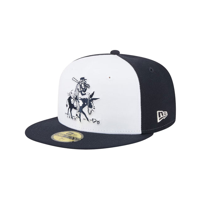 Reno Aces Black/White Donkey Rider Theme Night Fitted Hat - New Era - 