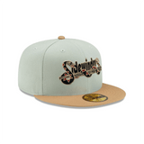 Reno Aces Retro Sidewinders Everest Green Khaki 59FIFTY Fitted Hat - New Era - 236205410201