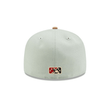 Reno Aces Retro Sidewinders Everest Green Khaki 59FIFTY Fitted Hat - New Era - 236205410201