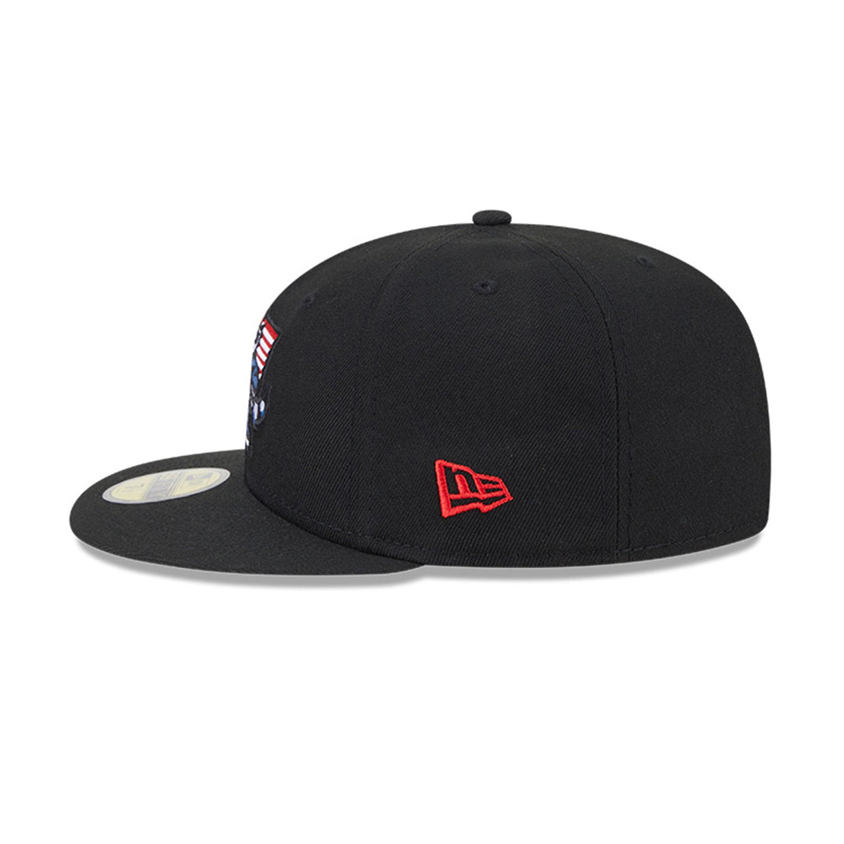 Rocket City Trash Pandas Alternate Americana Mascot Black 59FIFTY Fitted Hat - New Era - 232605402556