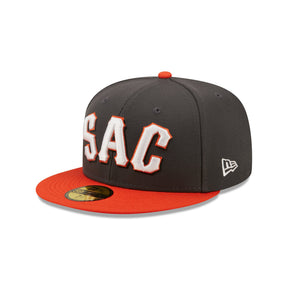 Sacramento River Cats Authentic Collection Alternate Gray & Orange 59FIFTY Fitted Hat - New Era - 232602413434