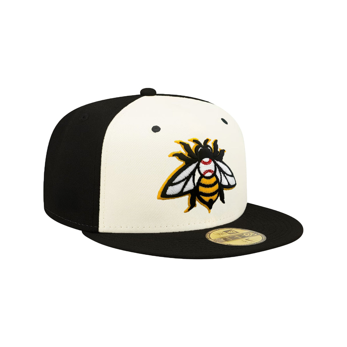 Salt Lake Bees Alternate Logo Cream & Black Two - Tone 59FIFTY Fitted Hat - New Era - 232605402156