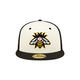 Salt Lake Bees Alternate Logo Cream & Black Two - Tone 59FIFTY Fitted Hat - New Era - 232605402156