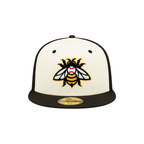 Salt Lake Bees Alternate Logo Cream & Black Two - Tone 59FIFTY Fitted Hat - New Era - 232605402156