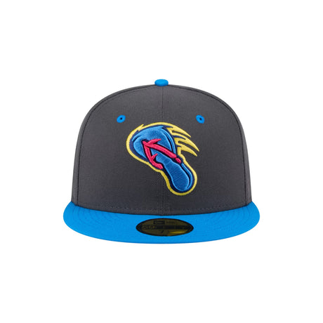 San Antonio Missions Copa de la Diversión Flying Chanclas Graphite Blue 59FIFTY Fitted Hat - New Era - 230404419434