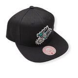 San Antonio Spurs Black/Teal Snapback Hat - Mitchell & Ness - 