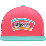 San Antonio Spurs Pink/Aqua 2 - Tone HWC Snapback Hat - Mitchell & Ness - 