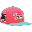 San Antonio Spurs Pink/Aqua 2 - Tone HWC Snapback Hat - Mitchell & Ness - 
