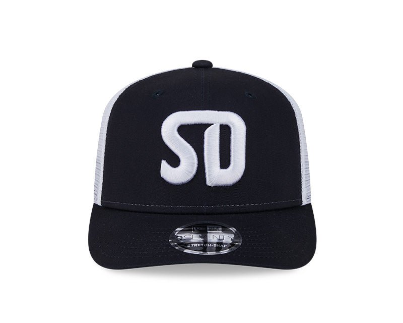 San Diego FC Black & White 9SEVENTY Stretch - Snap Trucker Hat - New Era - 23520181401